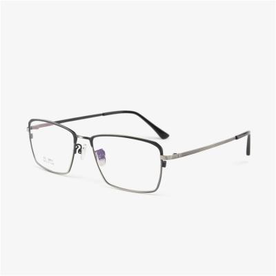 China For Prescription Glasses 2021 Branded Square Glasses Frame Full Metal Frame Optical Frames Classic Prescription Glasses For Men for sale