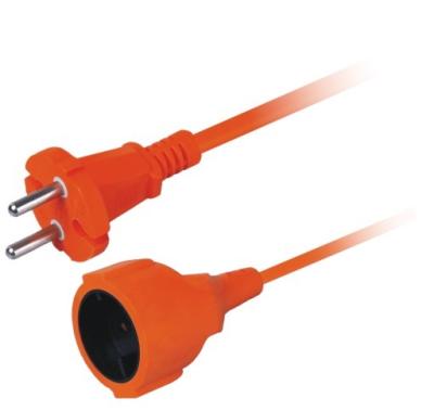 China Euro Appliance 16A 250V Household Garden Extension Cord With Cable H05VV-F 2X1.0-2X1.5mm2 for sale