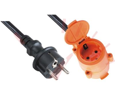 China IP44 16A 250V Home Appliance Extension Cords With CE Certification H05VV-F H05RN-F H07RN-F 3X1.0/3X1.5mm2 for sale