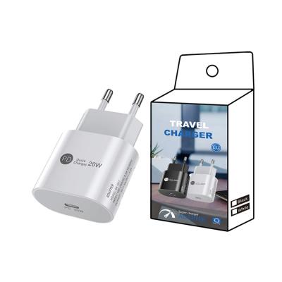 China Cell Phone Trending 2021 PD 20W USB-C Type C Fast Wall Charger Adapter For iPhone 12 20W Charger for sale