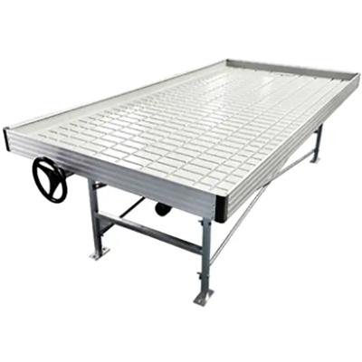 China Greenhouse Agricultural Commercial Seedling Flow Tray Hydroponics Movable Rolling Bench System Flood Table for sale