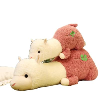 China Kids Toy Gift China Kawaii Pink Rainbow Alpaca Slippers Alpaca Plush Toy Sleep Pillow Alpaca Llama for sale