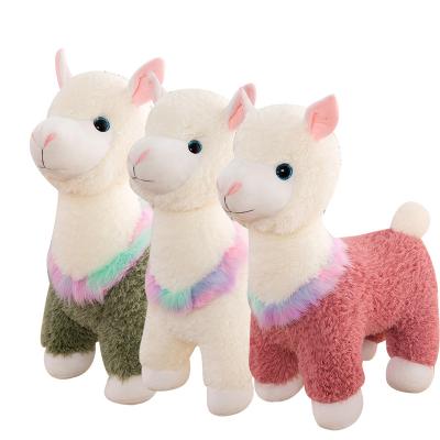 China Kids Toy Gift Lovely 23cm Alpaca Llama Plush Sheep Hand Doll White Alpaca Plush Toys Baby Birthday Gifts Alpaca for sale