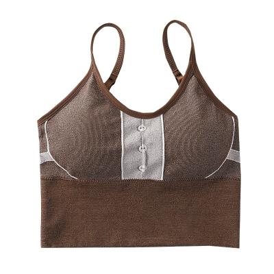 China New Fashion U-back QUICK DRY Seamless Adjustable Shoulder Strap Wrapped Chest Vest Seamless Women Sports Bra for sale