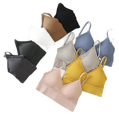 China New Comfortable Lift Up Back Elastic Strappy Seamless QUICK DRY Women's Vest Bra Top for sale