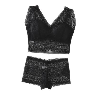 China 2022 Factory direct sales QUICK DRY comfortable and high support gathers breathable underwear girl lace bra two-piece set for sale