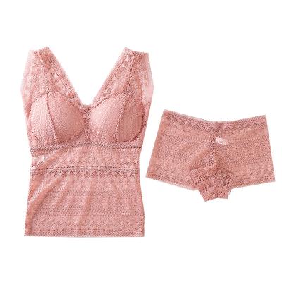 China 2022 QUICK DRY new hot sale fashion lace beauty back sexy suit removable sponge pad underwear for ladies for sale