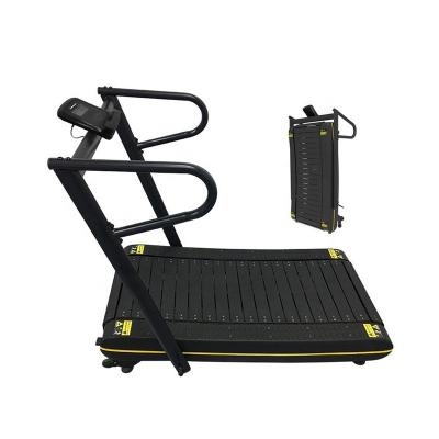 China Commercial Auto Power Curved Treadmill For Home Fitness And GYM Use Foldable Treadmill With Calories/Diatance/Time/Speed for sale