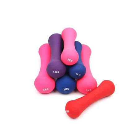 China Dumbbell Bone Rubber Covered Dumbbells Set Hand Weights Gym Dumbbells Multi Color Bone Shape Dumbbell Ladies 1-5KG Home Exercise for sale