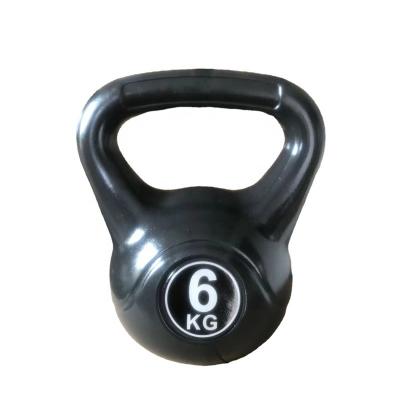 China High Quality Cement Rubber Covered Dumbbell Kettlebell For Gym Equipment Fitness Home Use 2-22kg Cheap Kettlebell for sale