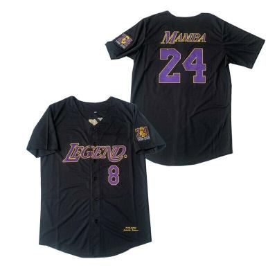 China Name Number Stitched Black Mamba Baseball Tank Tops Legend 8 24 Mamba Tank Top Outdoor Sportswear for sale