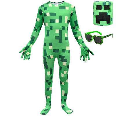 China Polyester Halloween cosplay costume kids minecraft game character one piece sweater for sale