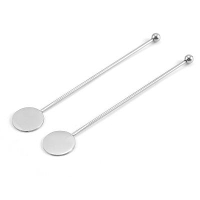 China Sustainable Stainless Steel Coffee Beverage Stirrers Stir Cocktail Drinks Cocktail Stick for sale