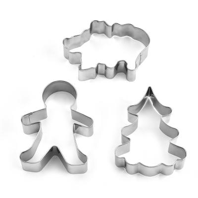 China Viable 3pcs Christmas Cookie Cutters, Christmas Tree/Gingerbread Man for sale