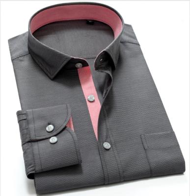 China Latest Designs Casual Elegant Fancy Shirts Anti-pilling Silk Shirts New For Men for sale