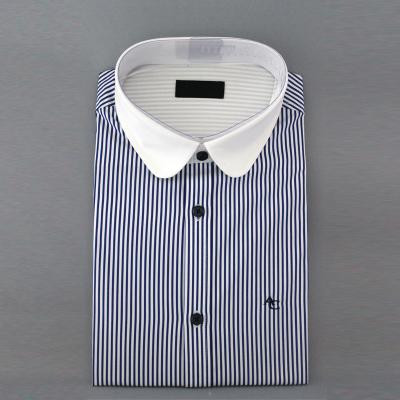 China Anti-pilling Tailored Shirt Mens Regular Fit Long Sleeve Plus Size Stripes Mens Shirts for sale