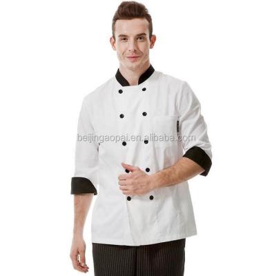 China restaurant & Bar Kitchen Chef Jacket Uniforms French Designer Hotel Cook Clothes Coats Executive Chef Uniform for sale