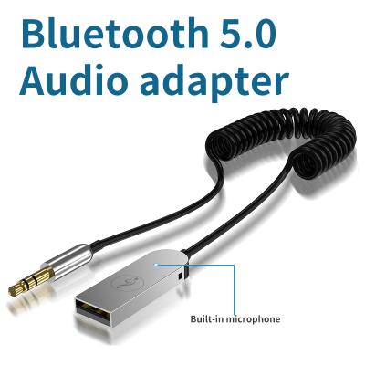 China Aluminum Alloy + New Design ABS Car BT5.0 AUX USB Music Wireless Receiver. of 3.5mm aluminum alloy for car audio for sale