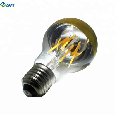 China Half mirror 3.5W 5W 7W E27 E27 B22 E14 filament led bulbs with half mirror glass around bulb for sale