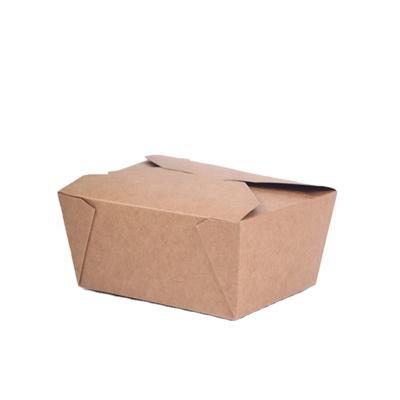 China Disposable Custom Kraft Paper Boxes Paper Salad Boxes Fast Food Box for sale