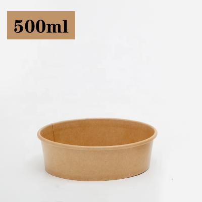 China Disposable Paper Bowls Salad Bowl Disposable Shallow Chinese Rice Bowls for sale