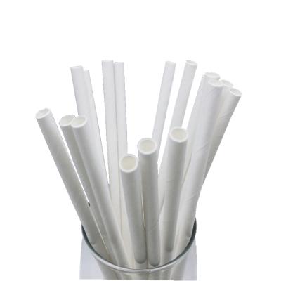 China Non Plastic Disposable Paper Straws 8*230MM Biodegradable Disposable Straws for sale