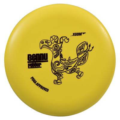 China OEM Rubber Portable Disc Golf Basket Frisbeed Aim Yellow WFDF Certification for sale