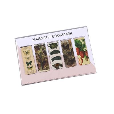 China Education cheap Korean Style cute magnet bookmark custom logo magnetic folding bookmark for sale