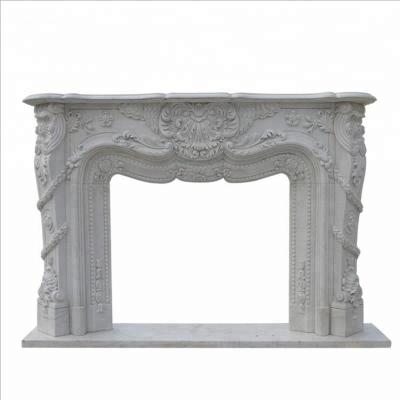 China European Carved Natural Marble Fireplace Sculpture Factory Sells Well For Various Customization for sale