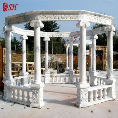 China European Style Roman Marble Gazebo For Sale Of Large Modern Outdoor Garden for sale