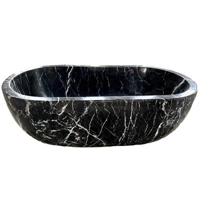 China Customized Indoor Natural White Stripe Free In Black Bathtub for sale