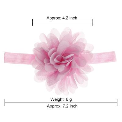 China Lovely Babies Headbands Chiffon Flower Lace Flower Lace Hair Band Accessories For Newborns for sale