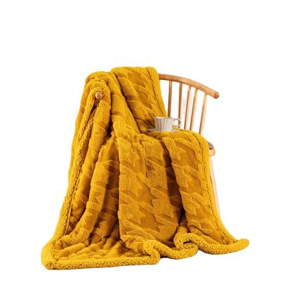 China Jacquard Folded Colorful Sherpa Throw Blanket Fluffy And Warm Blankets For Bed Couch Sofa Chair for sale