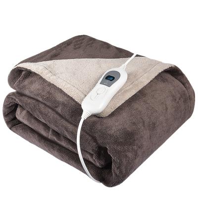 China 220-240v GS 3 Levels Heat PORTABLE Temperature Control Luxury Electric Blankets Heating Heated Throw Blanket for sale