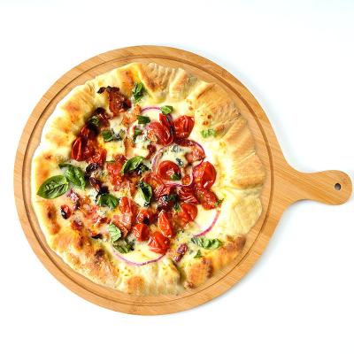 China Wholesale Viable Durable Tableware Bamboo Pizza Bread Cutting Board Around Rectangle Eco-Friendly Bamboo Chopping Dish for sale