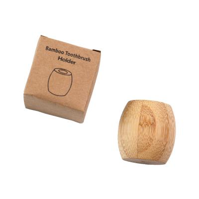 China Stocked Wholesale Disposable Round Bamboo Base Hotel GUEST ROOM Toothbrushes Holder Eco-friendly for sale