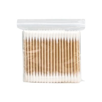 China 2022 Hot-Selling Natural Degradable 300 Pcs Bundle Stick Bamboo Cotton Swabs Ear Cleansing Cosmetic Makeup Remove White Head Cotton Buds for sale