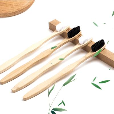 China Home Hotel Bamboo Box Paper Unit Use Apartment Disposable Bamboo Toothbrushes Adult Wave Shape Disposable Package Current for sale