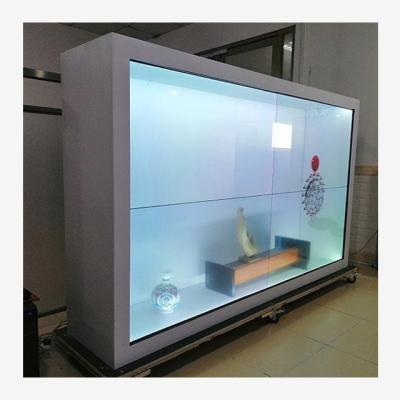 China Indoor Transparent 3D Screen Products Window Display Cabinet Interactive Holographic Transparent LCD Display Cabinet for sale