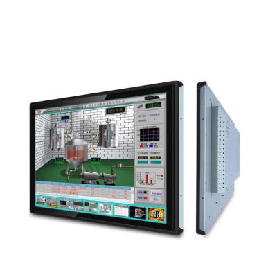 China Indoor Industrial Display Control Cabinet Touch Panel Capacitive Touch Screen Embedded Wall Mount Display for sale