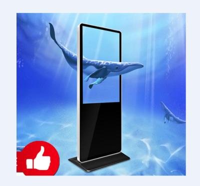 China Indoor 4k Multimedia Vertical Landing Touch Advertising Display Poster Ultrathin LSBO Advertising Machine for sale