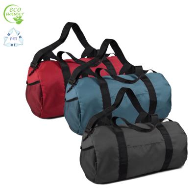 China Recycled Round Shaped PET RPET Duffel Bag Adjustable Shoulder Strap for Workouts Climbing Gym Yoga Swimming for sale