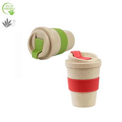 China 8oz Food Safe Eco Friendly Viable Touch LFGB Bioplastic Wheat Straw Coffee Mug For Home Office Travel Camping for sale