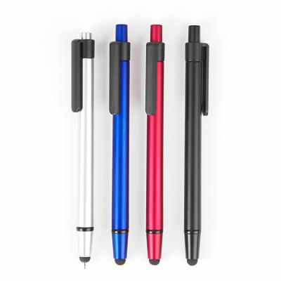 China Promotional Pen Low Price Plastic Retractable Ballpoint Pen With Touch Screen Stylus Tip for sale