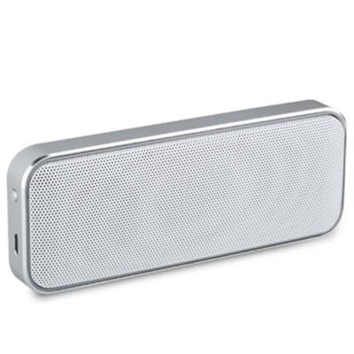 China BT 4.2 TF Speakers Radio Mini Portable Metal Mini Square DR202 Super Bass Speaker Dual Cards Wireless Slim Aluminum Audio Speaker for sale