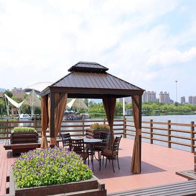 China Wholesale Hardtop Aluminum Luxury Outdoor Gazebo Frame Gazebo Furniture Price Easily Assembled for sale