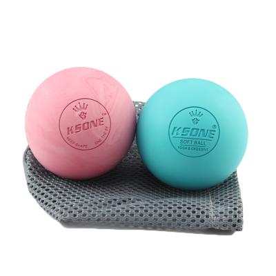 China Custom Natural Rubber Muscle Massage Roller Pilates Ball Natural Rubber Lacrosse Massage Balls for sale