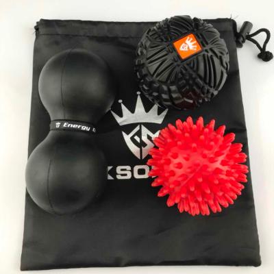 China Custom Body Massage Ball Set With Bag Lacrosse Massage Ball Kit for sale