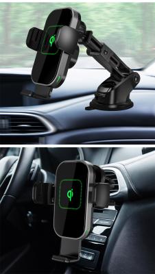 China 2021 New Product Car Charger Wireless Charger Mount Fast Car Phone Holdercar Magnetic Wireless Phone Holder for sale