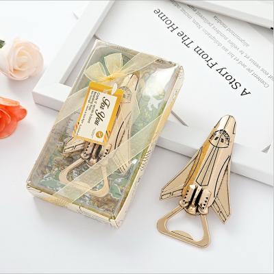 China Wedding Baby Favors Amazon Wholesale Vintage Gold Warcraft Wine Bottle Opener Hot Selling Destination Wedding Favors Aircraft Beer Openers for sale